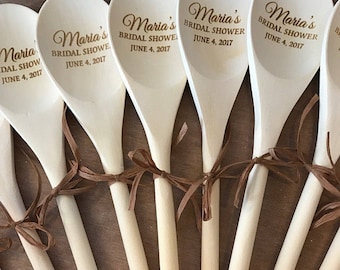Engraved Wooden Spoons - Bulk Wooden Spoons - Personalized Wooden Spoons - Bulk Party Favors - Bulk Wedding Favors - Family Reunion Favors