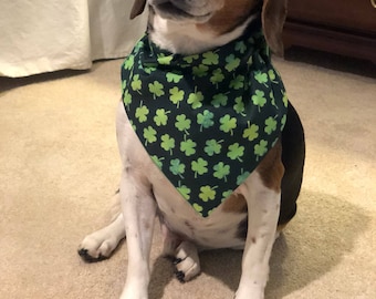Dog scarf/ st patricks day/ green/ dog bandana