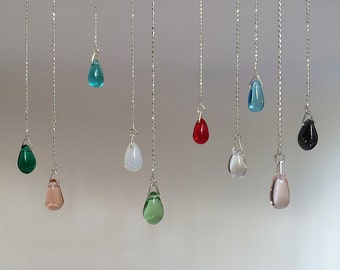 Long Earrings, Dangle Earrings Sterling Silver, Long Drop Earrings, Drop Earrings Chain, Long Silver Earrings, Long Dangle Earrings