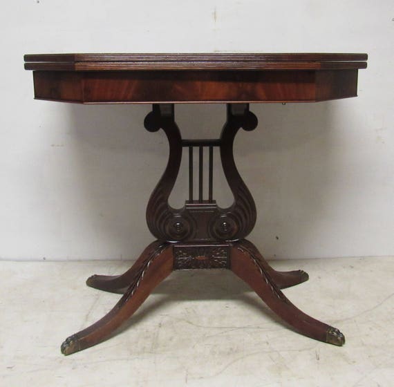 Flame Mahogany game table console table by Empire