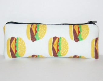 Padded Pipe Pouch, Cheeseburger Bag, Pipe Case, Pipe Bag, Padded Pouch, Stoner Gift, Munchies Bag, Hamburger Bag, Vape Pen Bag - 7.5" LARGE