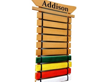 Asian Top Martial Arts Belt Holder - 10 Level