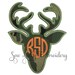 Deer Head Patch - Deer Monogram Patch - Hunting Patch - Boys Deer Head - Embroidered Patch - Applique - Iron on patch - Sew on Patch