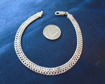 Milor Chevron Chain 5.5mm 6.5g Sterling Silver Bracelet (7.5")