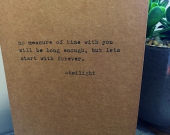 twilight quote card typewriter quote