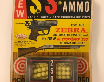 Vintage RayLine Soft Rubber SS Ammo for Zebra Pistol & Jr Sportsman Rifle