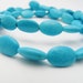 SALE Chalk Turquoise (Dyed/Stabilized) Blue 10x7mm Puffed Oval Beads-S