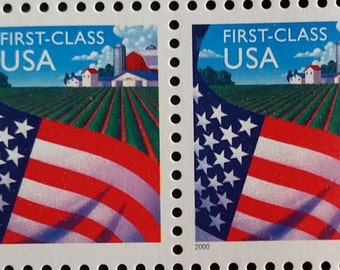 Flag Over Farm*US Postage Stamps*Unused Mint Condition*Scott #3448*Pane of 20*American Agricultural Collectible Memorabilia