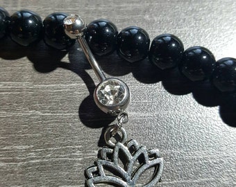 Piercing pour le nombril, fleur de lotus