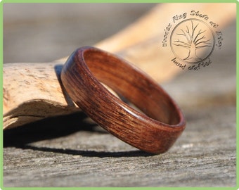 Silky walnut wooden ring. Alternative Engagement Ring, Wedding Ring, Wedding Band, Unique Ring, Natural ring.