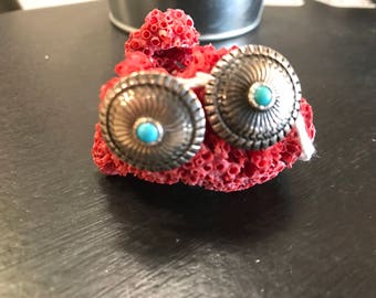 Sterling silver and turquoise native american earrings.