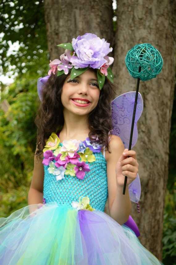 Fairy costume dress water fairy dress teal turquoise purple