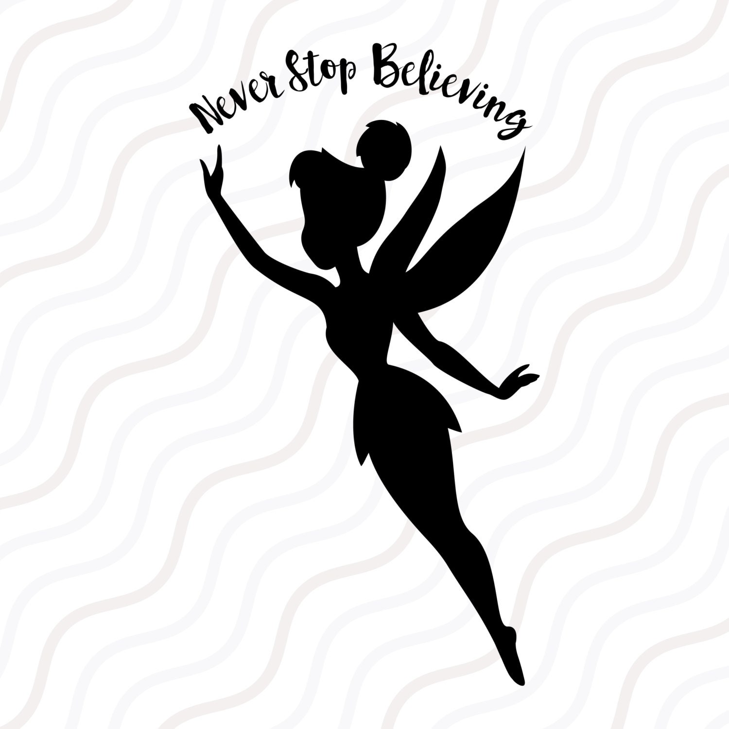 Tinkerbell SVG Tinkerbell DXF Tinkerbell Silhouette SVG Cut for Cricut.