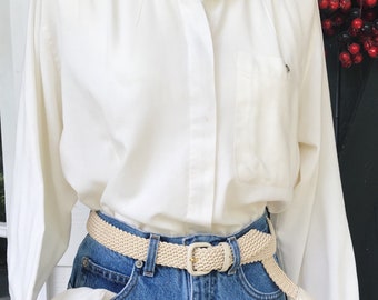 Vinatge Ivory Button Up
