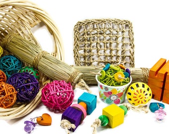 Giant Basket of Bunny Toys - Bunny Rabbit Toys Accessories Chew Toys