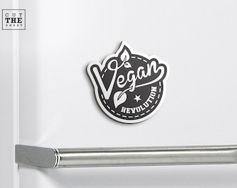 Vegan Revolution - Magnet - Fridge Magnet - Refrigerator Magnet