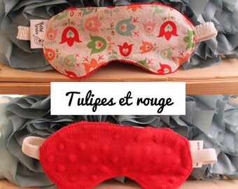 Sleeping for adults - tulips and red mask