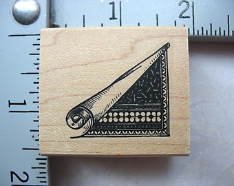 Rolled Paper Corner DESTASH Rubber Stamp by Non Sequitur, Used Rubberstamp