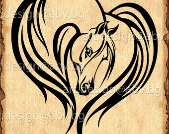 Download Horse love svg | Etsy