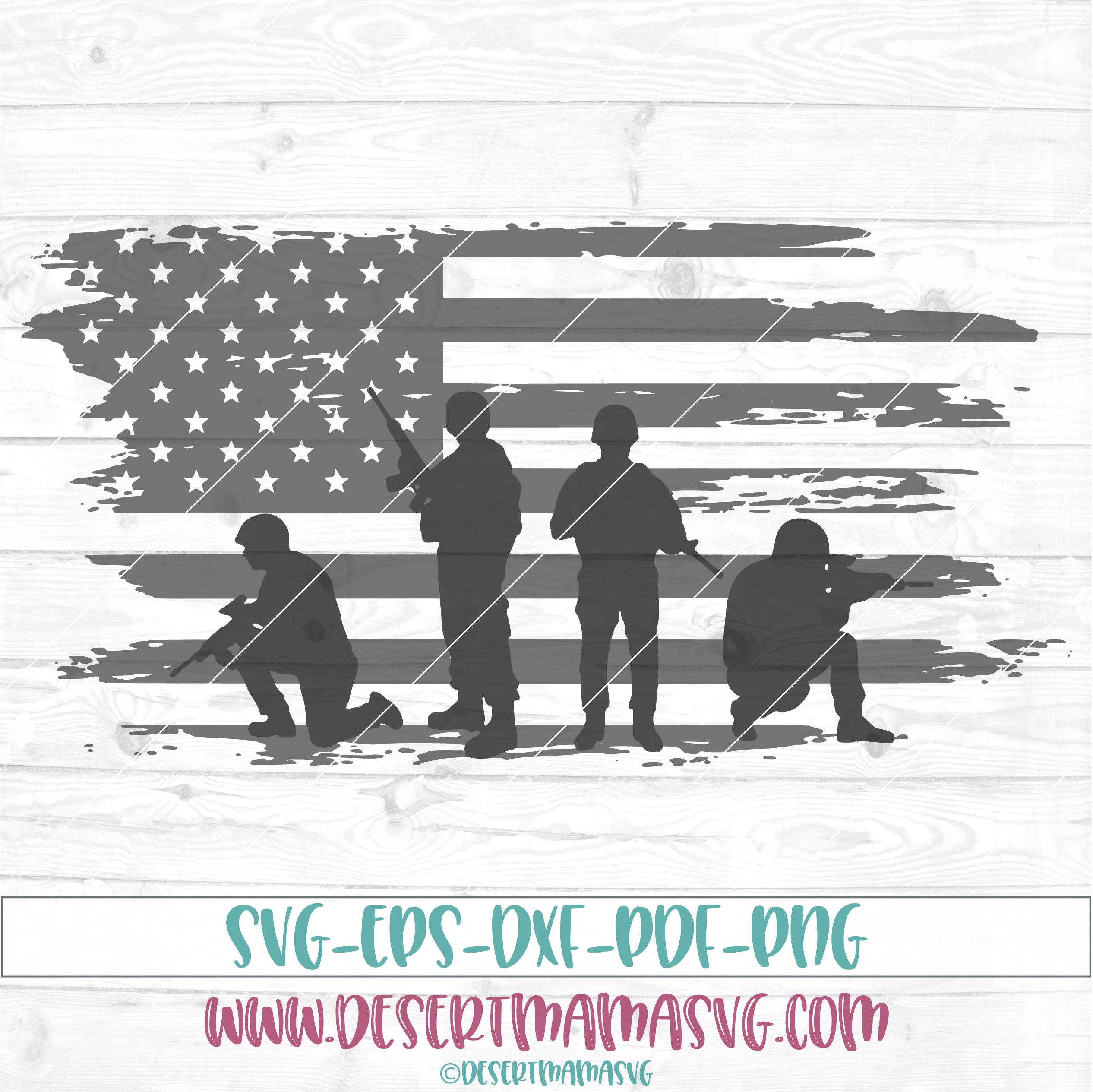 Download Soldiers American Flag Distressed SVG eps dxf png cricut