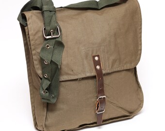 Messenger Canvas Army Bag, Vintage Military Canvas Army Bag Soviet Unused USSR Cold War Collectible, Army Bag, Crossbody Bag