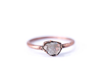 Raw Topaz ring | Topaz crystal ring | Utah Topaz Ring | Raw Topaz crystal ring | Topaz and Copper Ring