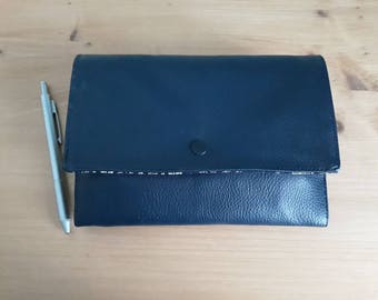 Wallet imitation leather and cotton fabric