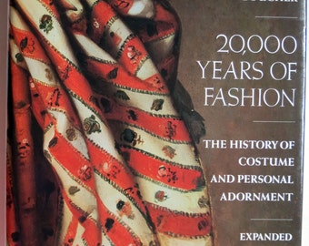 20,000 Years of Fashion Hardcover Book by Francois Boucher Expanded 1987 Edition Costumer Reference Book.