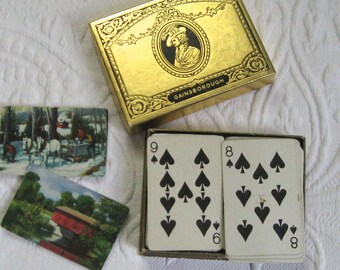 vintage card game . bridge game . vintage bridge game . VT bridge game . gainsborough bridge game . Vermont bridge cards