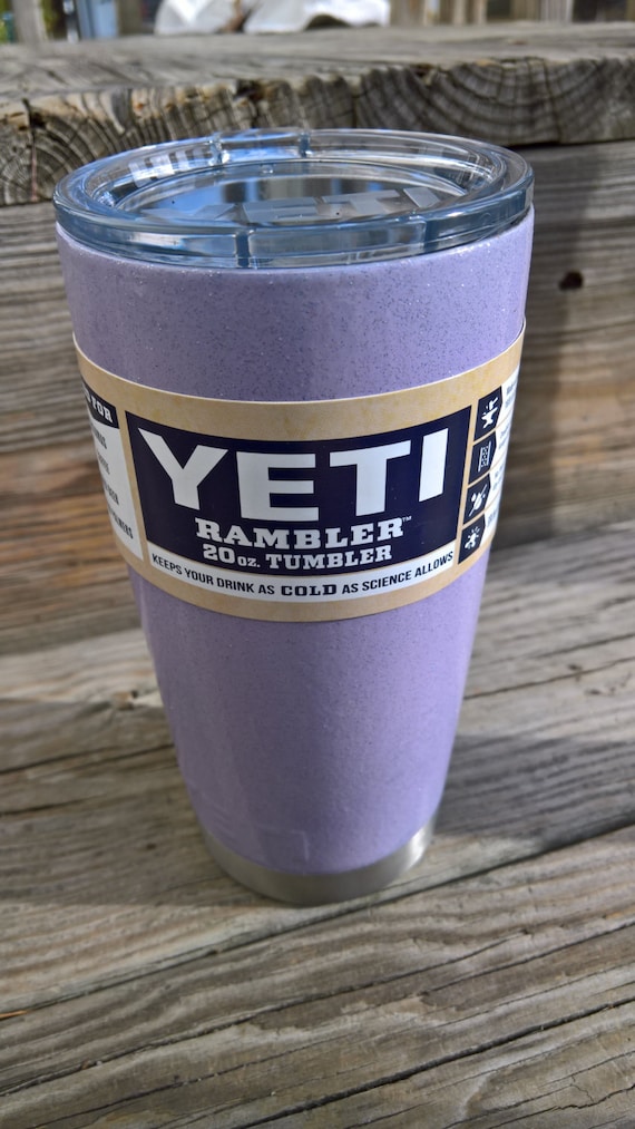 Glitter coated YETI Stainless Steel 20 oz Rambler Tumbler