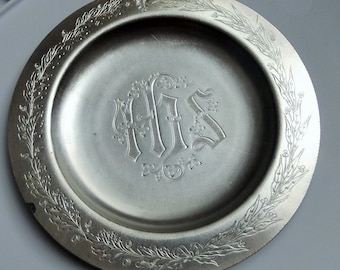 Vintage IHS Communion Last Rites Homan Silver Plate Co #1