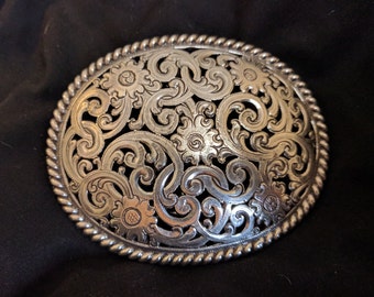 Western Cowboy Filigree Belt Buckle