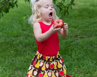 Alexander Henry Apples and pears Skirt (2T, 3T, 4T, 5, 6, 7, 8, 10)
