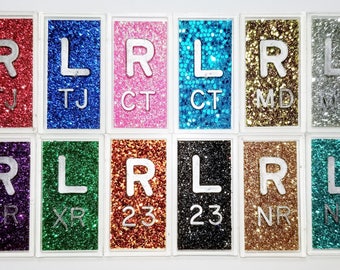 Custom X-Ray Markers With Glitter Background and Lead Letters