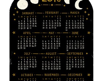 2019 Moon Year Calendar