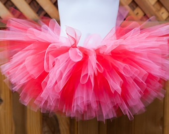 Red and Pink Tutu/Valentines Day Tutu/Peppa Pig Tutu- Other Colors Available