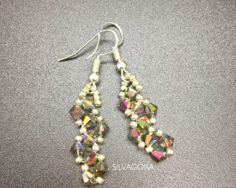 Beautiful earrings with Swarovski elements and 925 silver