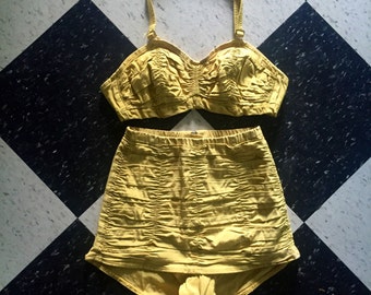 1940s Bikini / 40s 50s Bathing Suit / Vintage Swimsuit