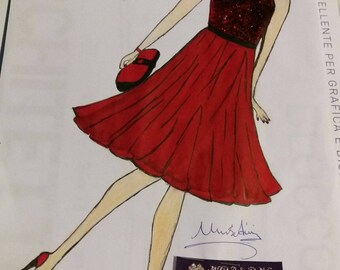 Creation of high fashion custom dresses