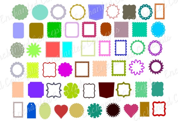 Download Basic Shape bundle SVG Fancy Shapes cutting file Scalloped