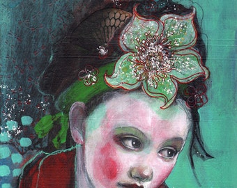 Jade Dreaming -ACEO Open edition reproduction by Maria Pace-Wynters