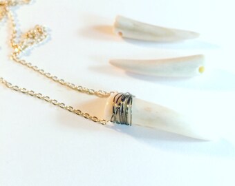 Ethically Sourced Antler Tip Jewelry, Naturally Shed, Deer Antler, Antler Pendant Necklace, Bohemian, Boho Jewelry, Festival Jewelry, Gift