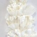 Beautiful white applique,vintage 50s,Antique velvet trimming,millinery trims,white adornment,antique velvet and fabric petals garnish