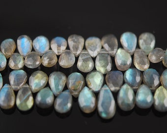 1/2 Strand of Labradorite Briolette Pears WHOLESALE PRICE 20.00