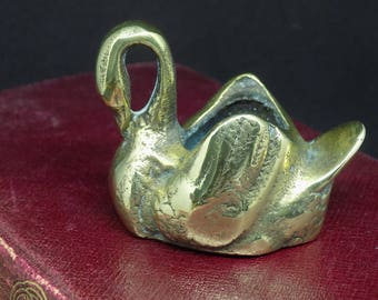 Vintage Messing Schwan Ornament | Sammlerstücke | Sammlerstücke
