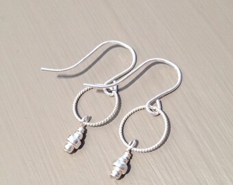 silver drop earrings small dangle earrings minimalist silver earrings small sterling silver earrings