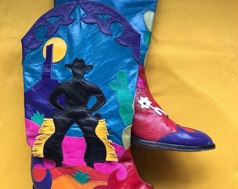 Vintage 'Zalo' cowboy boots