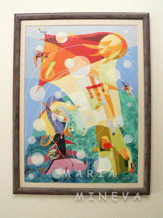 Original Art Wall Decor Home Decor Modern Art European Art