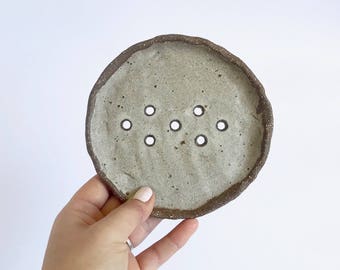 Handmade Ceramic Soap Dish - white - Melbourne made - Rustic - Australian made - Boho decor - gifts for her - gifts for sister