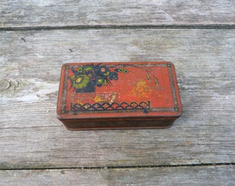 Vintage Antique French 1900s tin box DEBRAY